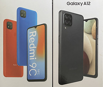 Продам 2-Телефонні Samsung Galaxy A12 ja Redmi 9C NFC