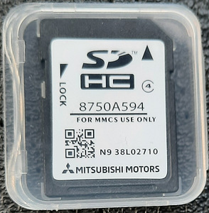 Mitsubishi MMCS SD Card Navigation SAT NAV Map 2022-A Europe
