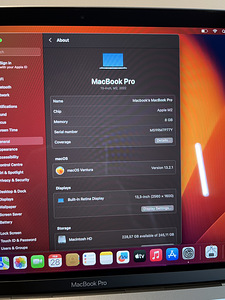MacBook Pro 13” 2022 M2 256gb ! GARANTII ! (8 foto / 9)