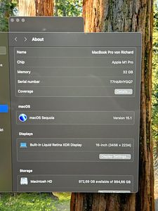 Apple MacBook Pro 16" 2021 | M1 PRO 10/16 | 32GB! | 1TB SSD! (9 foto / 10)