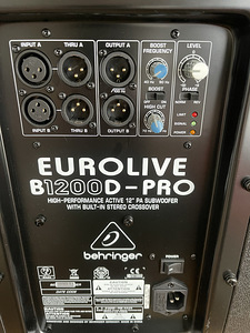 Behringer Eurolive B1200D-Pro, 500W, 12, Subwoofer (4 foto / 7)