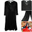 Элегантное черное платье-стрейч с драпировкой, 40-42-UK14 (фото #1)