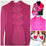 Ярко-розовая блузка-стрейч с шифоном и жабо, M-L-38-40,новая (фото #2)