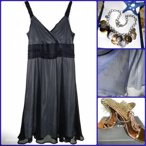 Principles темно-синее шифоновое нарядное платье, UK18-46-48 (фото #3)