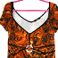 Красивое оранжевое платье из трикотажа-стрейч, 40-44-L-XL (фото #1)
