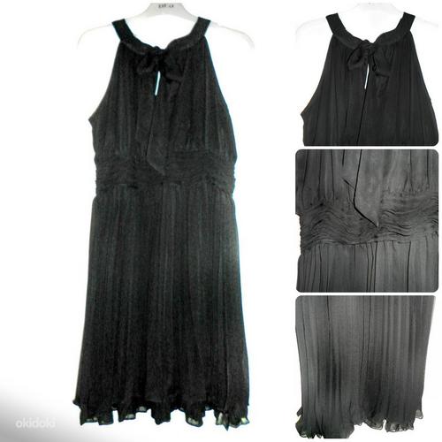 Sara Kelly by Ellos pidulik pliseeritud must kleit, 40-42-XL (foto #2)