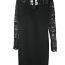 BikBok черное маленькое платье футляр стрейч с кружевом, S-M (фото #4)