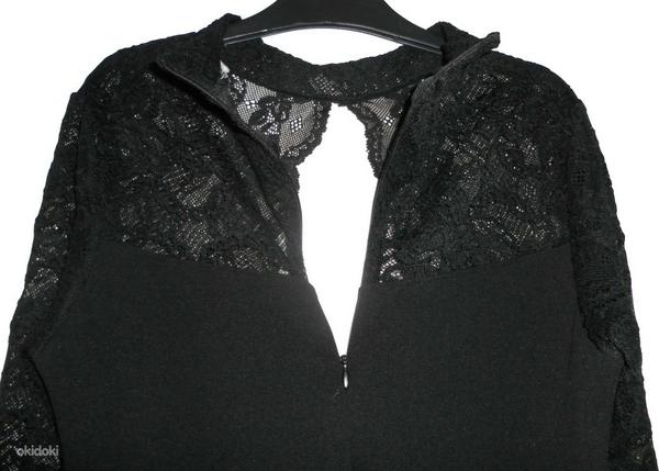 BikBok черное маленькое платье футляр стрейч с кружевом, S-M (фото #6)