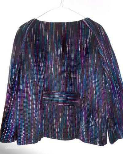 Стильный лиловый пиджак из ткани букле, 42-44-XL-2XL, новый (фото #3)