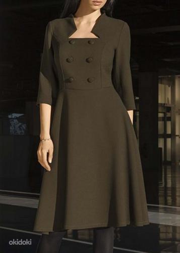 Vaide oliviroheline kleit kuninganna dekolteega, XL-2XL, uus (foto #4)