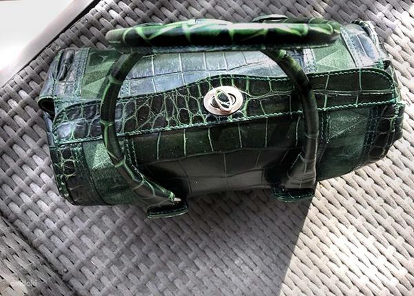 Furla зеленая сумочка натуральная кожа замша (фото #4)