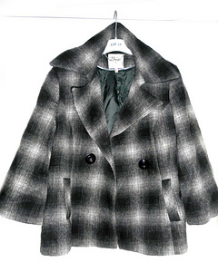 Debenhams karvane hall ruuduline mantel. s.42-44- XL-UK16 (1 foto / 10)