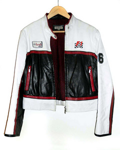 Formula1 эффектная куртка из натуральной кожи, 40-42-L-XL