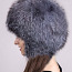 Шикарная шапка-капюшон из серебристой чернобурой лисы, новая (фото #4)