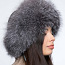 Шикарная шапка-капюшон из серебристой чернобурой лисы, новая (фото #5)