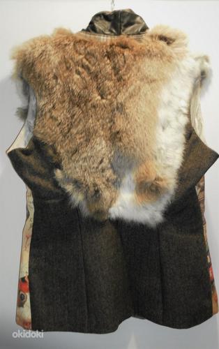 Disaineri jänesekarvaga vintage stiilis ilus vest, 38 (M-L) (foto #6)