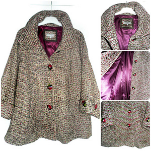 Per Uno efektne beež -roheline-bordoo k/s mantel, 44-UK16-XL (2 foto / 10)