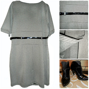 Эффектное офисное платье-футляр -стрейч 44-48-XL-2XL (3 фото из 3)