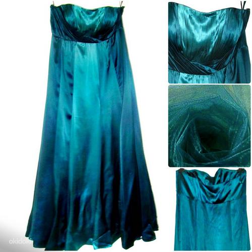 Monsoon роскошное шелковое платье морская волна, 46-50-UK20 (фото #1)
