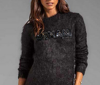 Armani Exchange черный теплый свитер с ангорой, L-XL, новый