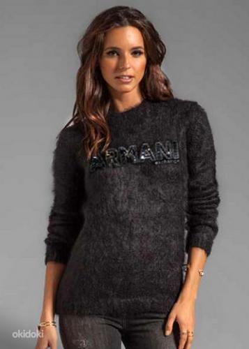 Armani Exchange черный теплый свитер с ангорой, L-XL, новый (фото #1)