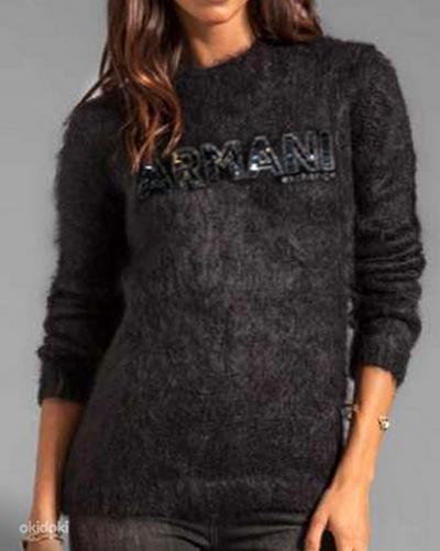 Armani Exchange черный теплый свитер с ангорой, L-XL, новый (фото #5)