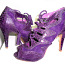 Эффектные сливово-лиловые туфли замш-кожа, 38, новые (фото #1)