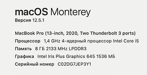 MacBook Pro 2020 13.3", Intel Core i5, 8GB RAM, 256GB SSD (3 foto / 3)