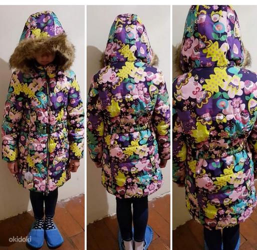 Зимнее пальто Huppa размер 140 - 150 см как новое розовое (фото #2)