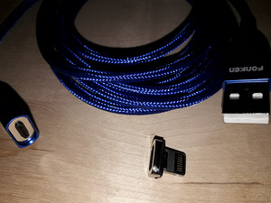 Magnetiga kaabel USB-microUSB / USB-IOS (iPhone) (5 foto / 8)