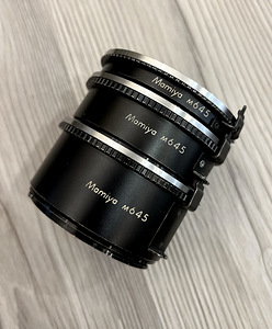 MAMIYA M645 Macro Auto EXT ring set NR.1,2,3 (1 foto / 3)