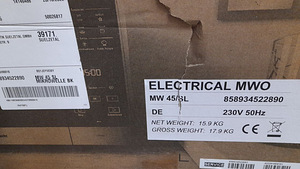 LOT! Mikrolaineahi Whirlpool Chef Plus MW45SL 25L (2 foto / 2)