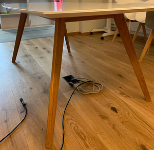 LOT! Kvaliteetne suur valge laud 184x95x75cm (3 foto / 5)