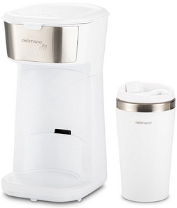 LOT! Kohvikann / kohvimasin Delimano Joy Pro 0.4 l, valge (1 foto / 2)