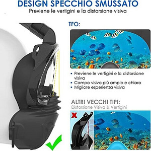 LOT! Sukeldumise ja snorgeldamise mask Weisiji, must (4 foto / 4)