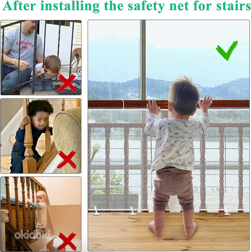 LOT!Banister, Защитная сетка для балконов и лестничных перил, 78x300см (фото #5)