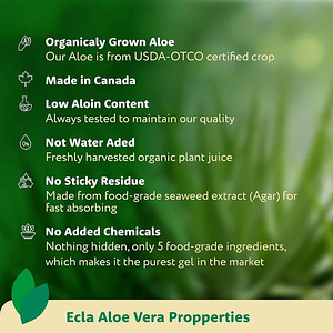 LOT! ecla SKIN CARE aloe vera geel kehale, 240 ml (3 foto / 7)
