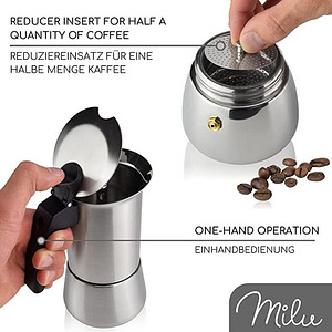 LOT! UUS Milu espressomasin terasest espressokann 100 ml (2 foto / 8)