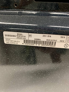 LOT! Samsung Mikrolaineahi MS2BF303TAS 28 l 1000W 15KG (4 foto / 10)