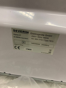 LOT! Severin MW 7772 mikrolaineahi 28 L 900 W (4 foto / 9)