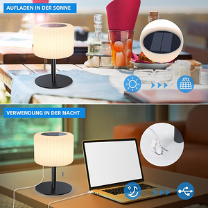 LOT!UU SIroo L7 LED päikeseenergial töötav juhtmeta laualamp (6 foto / 6)