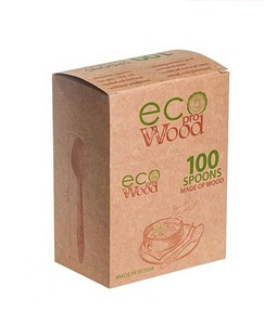 LOT! UUS Komplektis 100 ECO lusikat 165mm puit (2 foto / 5)