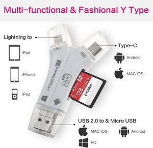 LOT! UUS i-Flash mälukaardilugeja, 4 ühes, SD ja TF. Adapter (9 foto / 9)