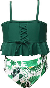 ЛОТ! НОВЫЕ Девичьи бикини Silkglory, зеленые 140см (4 фото из 4)