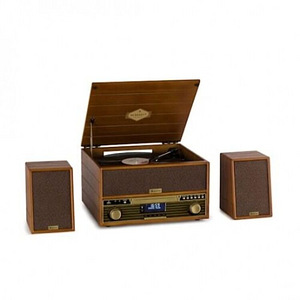 LOT!Auna Belle Epoque 1910 retro stereosüsteem FM BT Plaat (1 foto / 8)