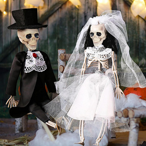 LOT! GZWY Halloweeni kaunistused, pruudi ja peigmehe luustik (9 foto / 10)