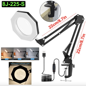 NEWACALOX 8J-225-S LED laualamp USB 5X suurendusklaasiga (2 foto / 10)