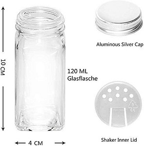 Klaasist maitseainepurkide komplekt Deco House, 12x100 ml (3 foto / 6)