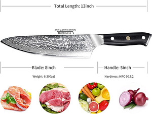 SanCook Professional kööginuga, 20 cm, roostevaba teras (2 foto / 8)