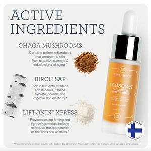 SUPERMOOD Egoboost nahka pinguldav seerum Chaga seenega 30ml (5 foto / 7)